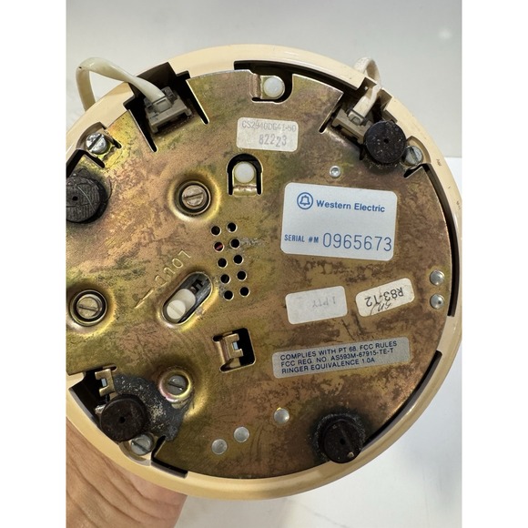 Vintage Western Electric French Style Push Button Telephone in Cream & Gold - Picture 8 of 8